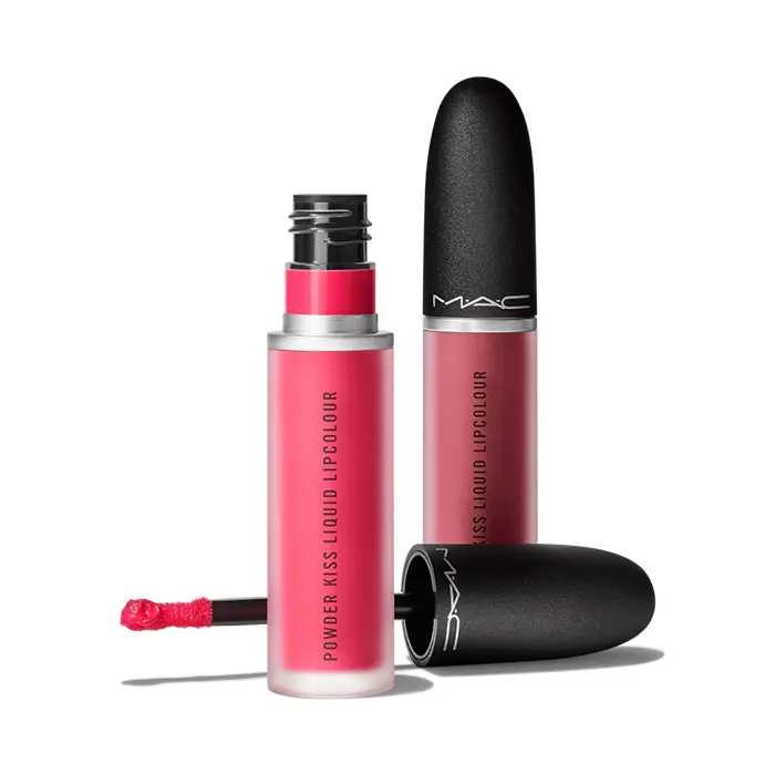KISS IT TWICE POWDER KISS LIQUID DUO تصویر ست دو رنگ MAC Kiss It Twice Powder Kiss Liquid Duo| مه چهر
